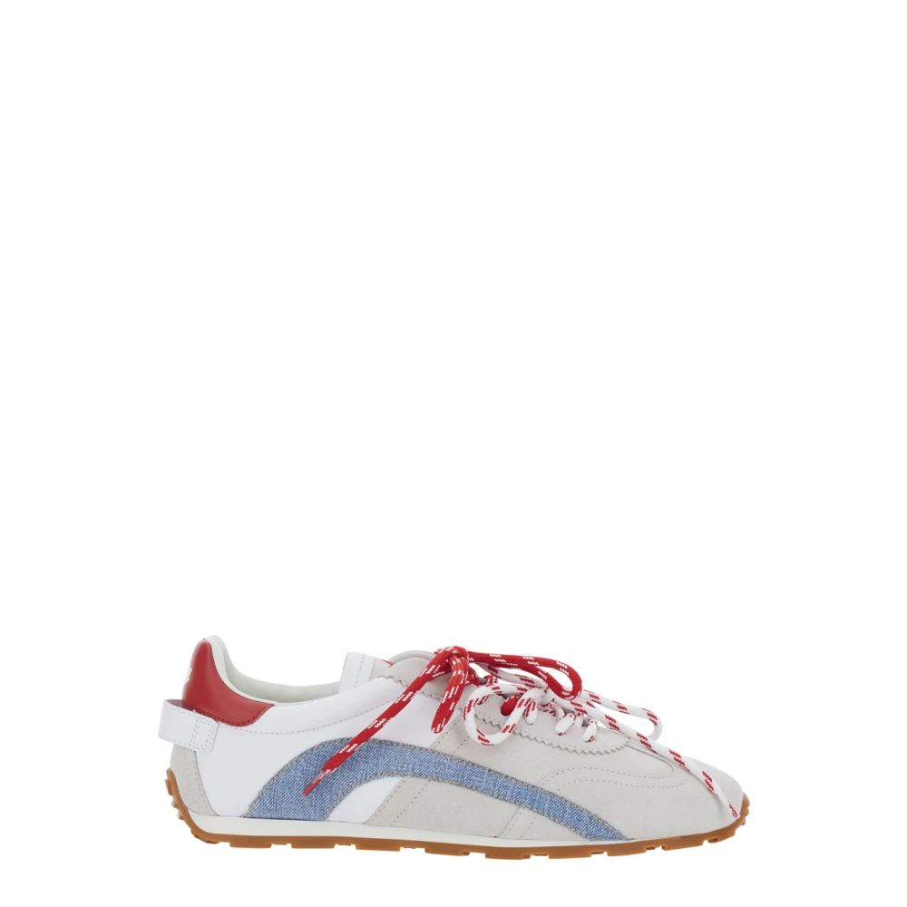 Dsquared2 Men's White Sneakers, 7 Uk, Suede Lace-Up Trainers