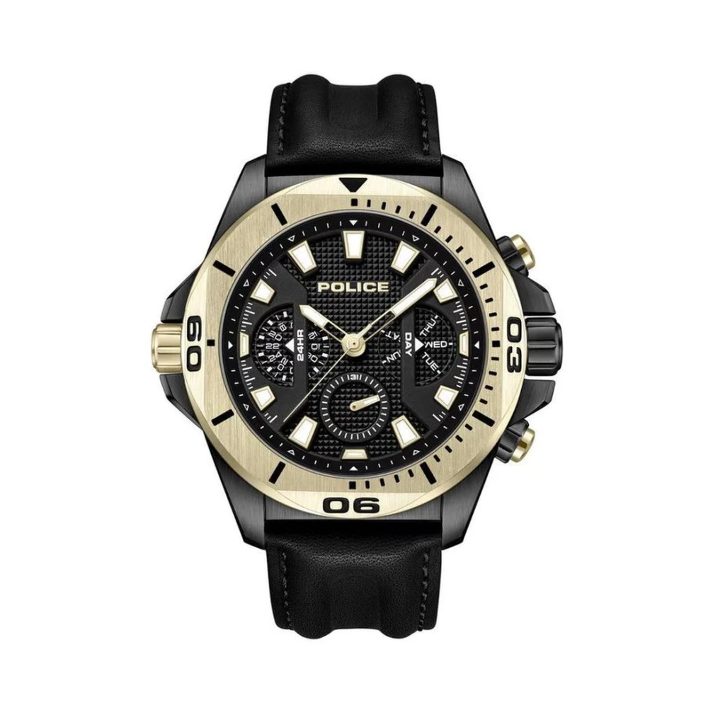 Police Men's Black Stainless Steel Analog Watch