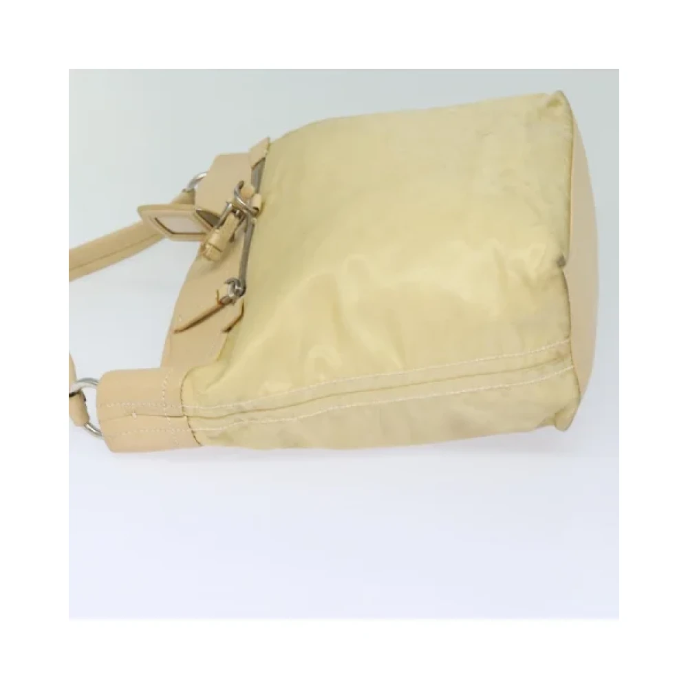 Prada Vintage Pre-owned Nylon handbags Beige Dames