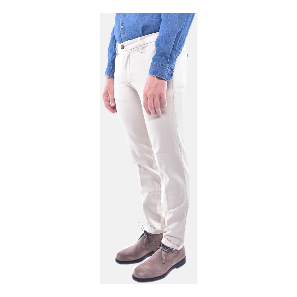 Re-Hash Beige Katoenmix Broek met Amerikaanse Zakken Beige Heren
