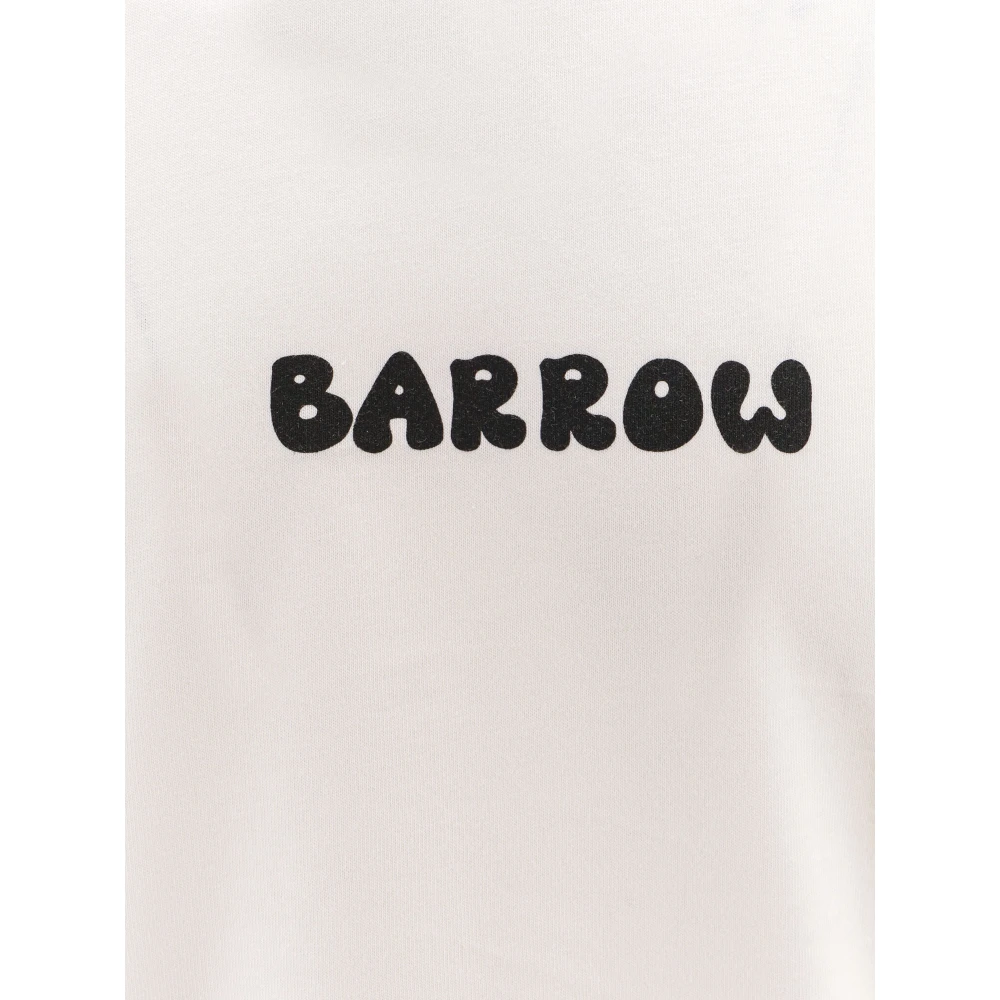 Barrow Klassiek wit katoenen T-shirt met logo White Dames