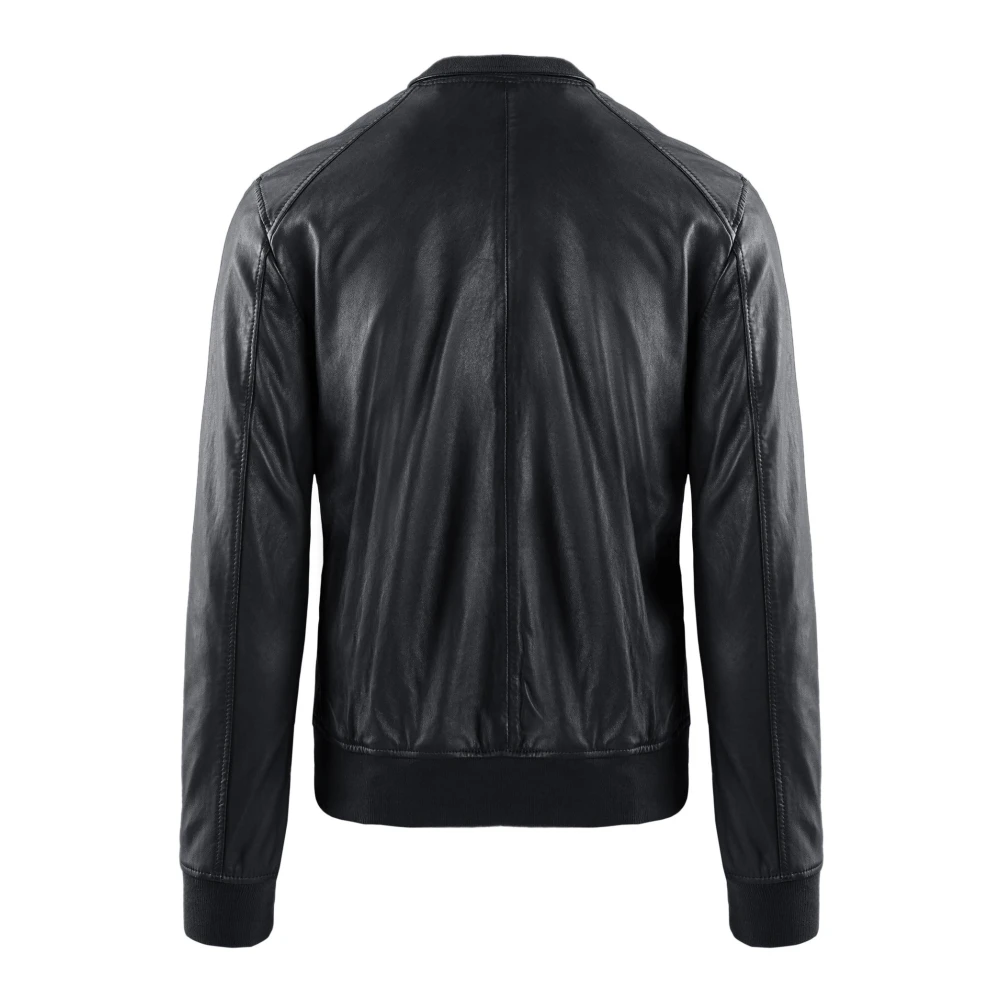 BomBoogie Leren Bomberjack Gray Heren