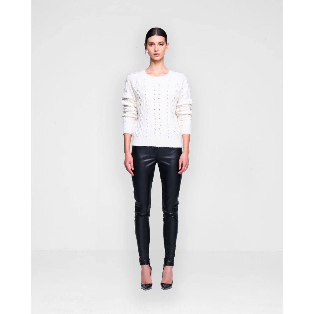 Silvian Heach Trui met strass White Dames