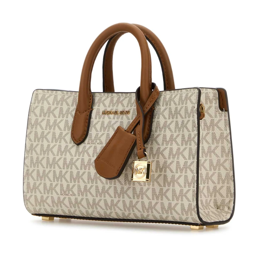 Michael Kors Scarlett Canvas Handtas Beige Dames