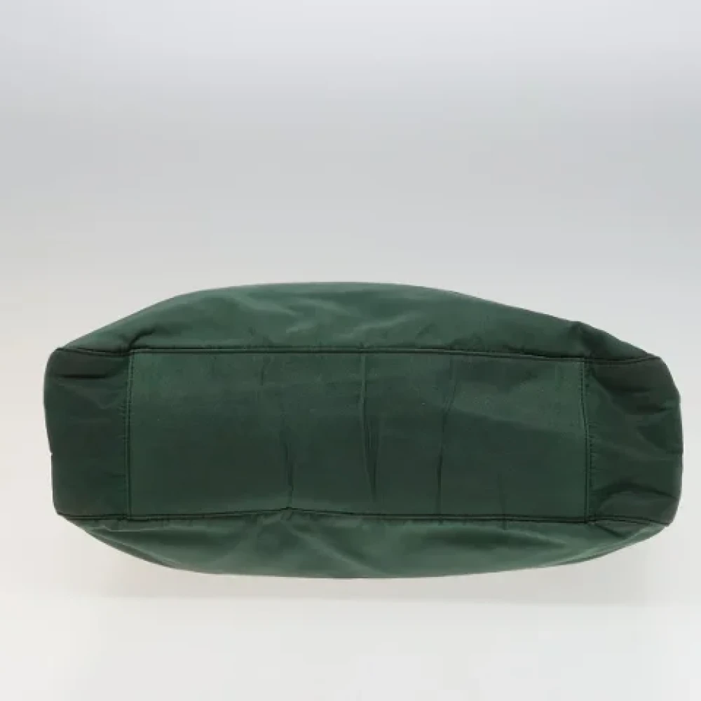 Prada Vintage Pre-owned Nylon handbags Green Dames