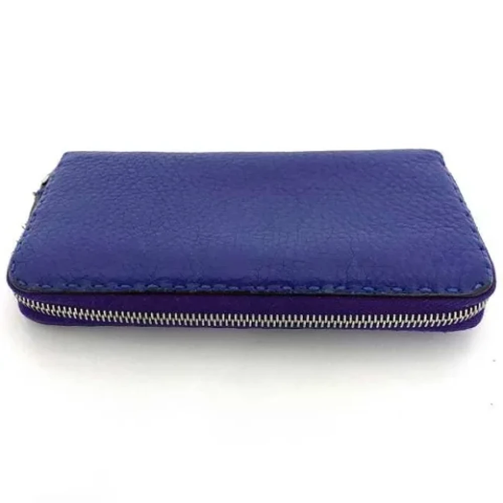 Fendi Vintage Pre-owned Leather wallets Blue Dames