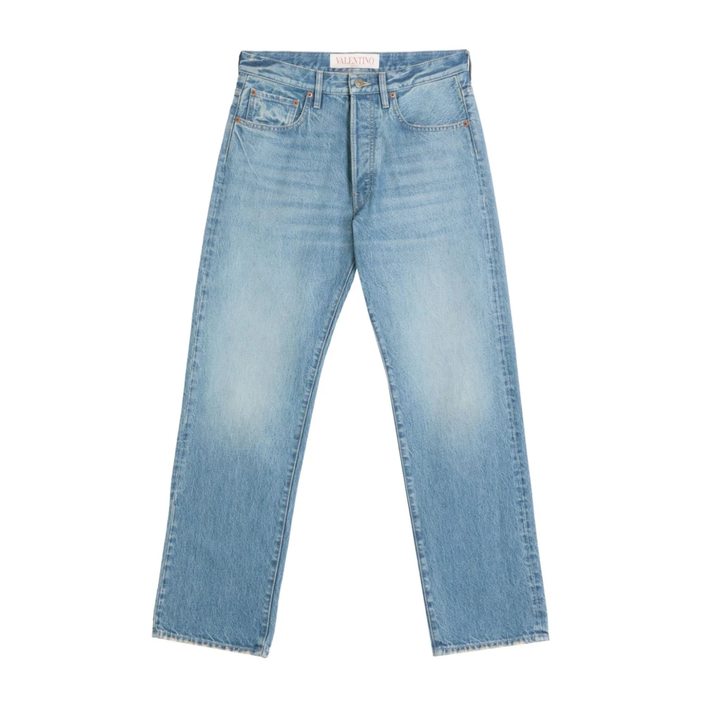 Valentino Garavani Blauwe Straight Cut Jeans Blue Heren