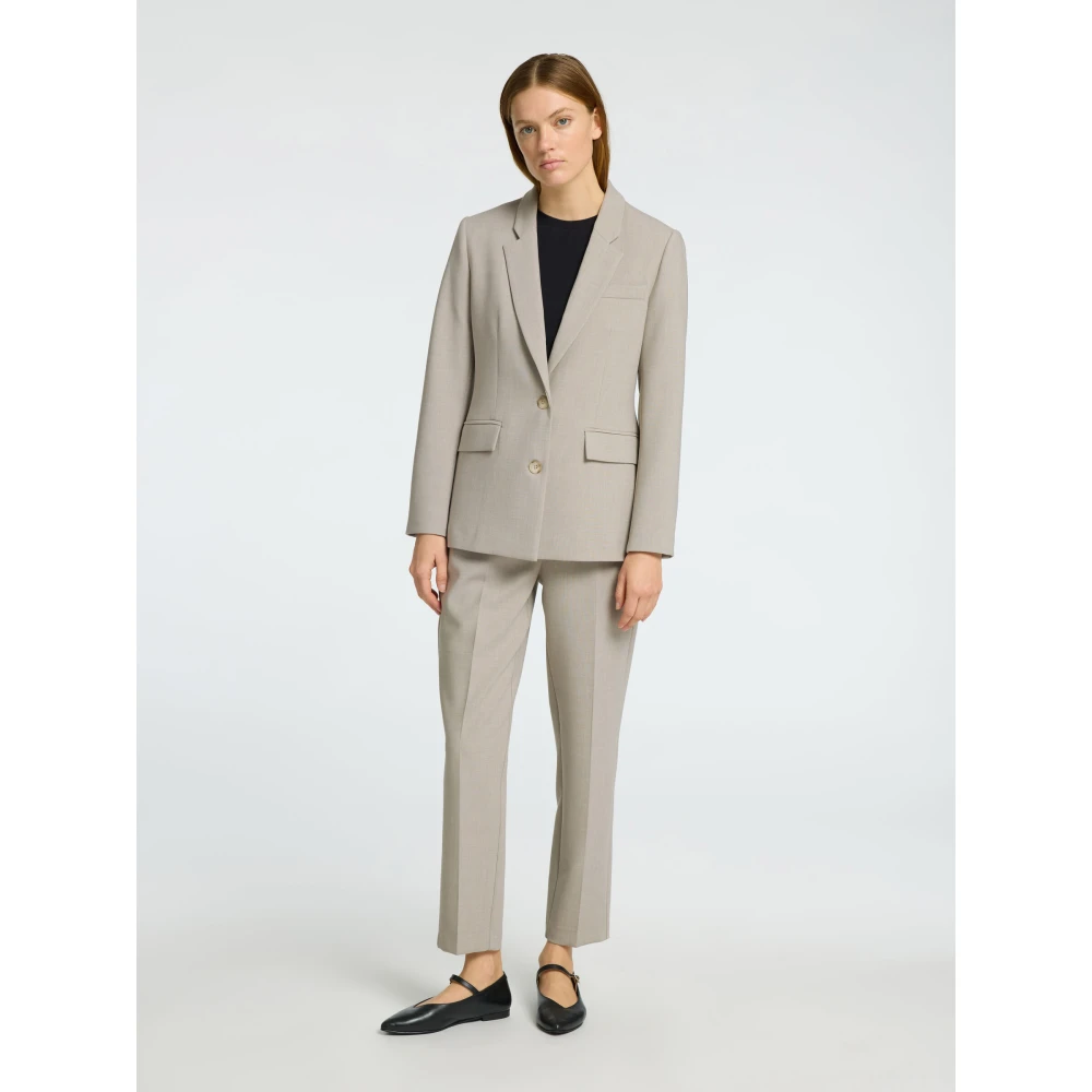 Selected Femme Elegante Op Maat Beige Blazer Beige Dames