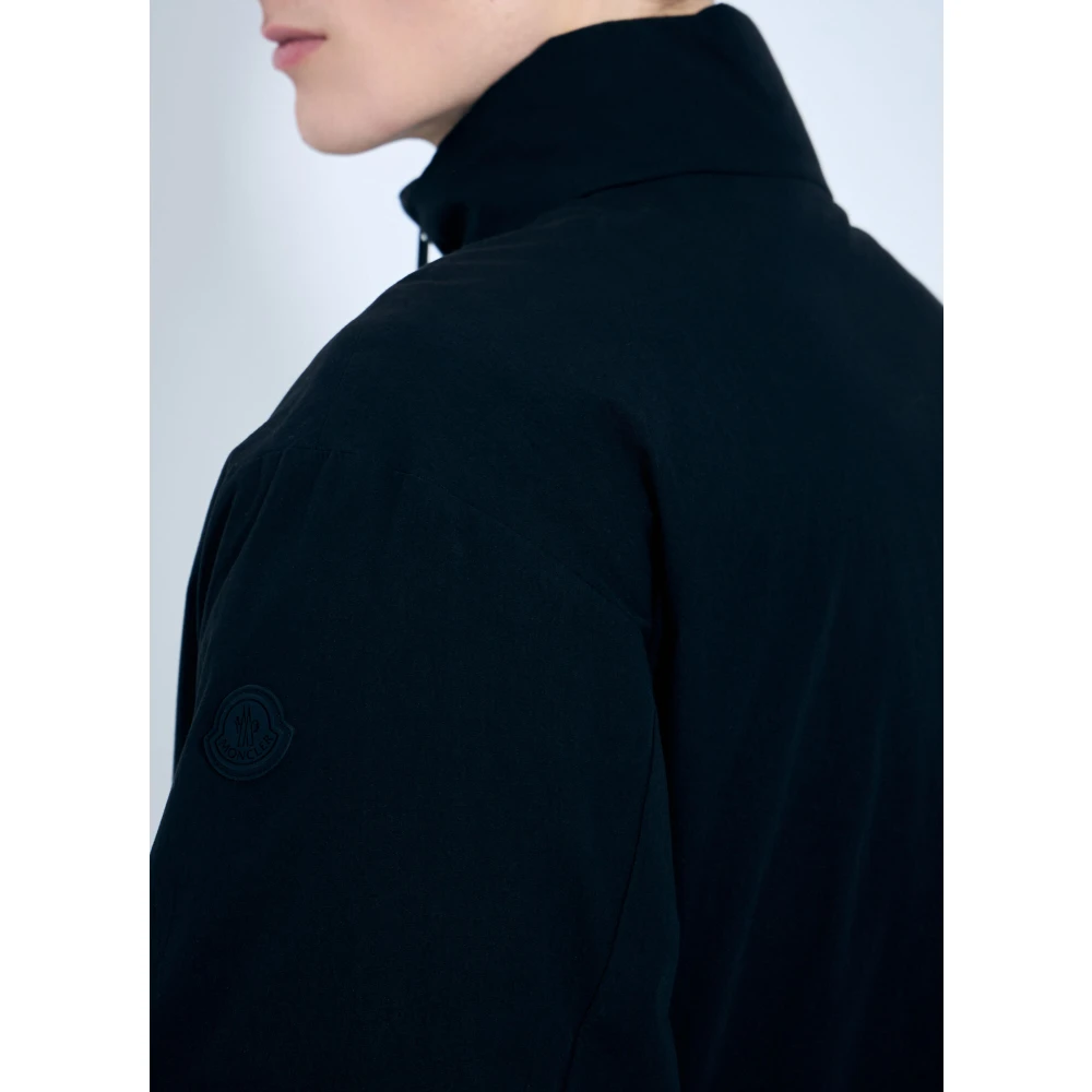 Moncler Matte Finish Donsjack met Logo Black Heren