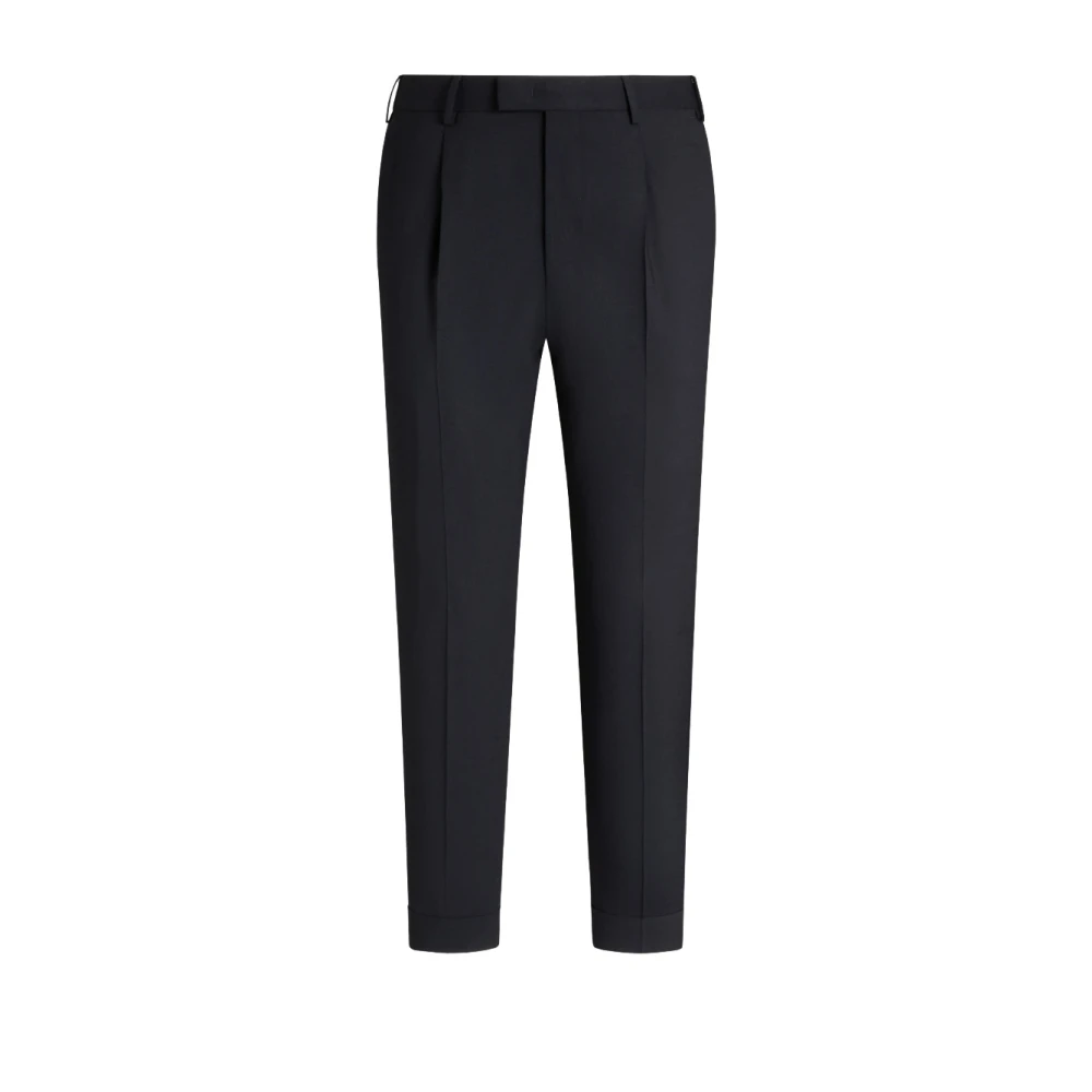 PT Torino Slim Fit Wollen Broek Blue Heren