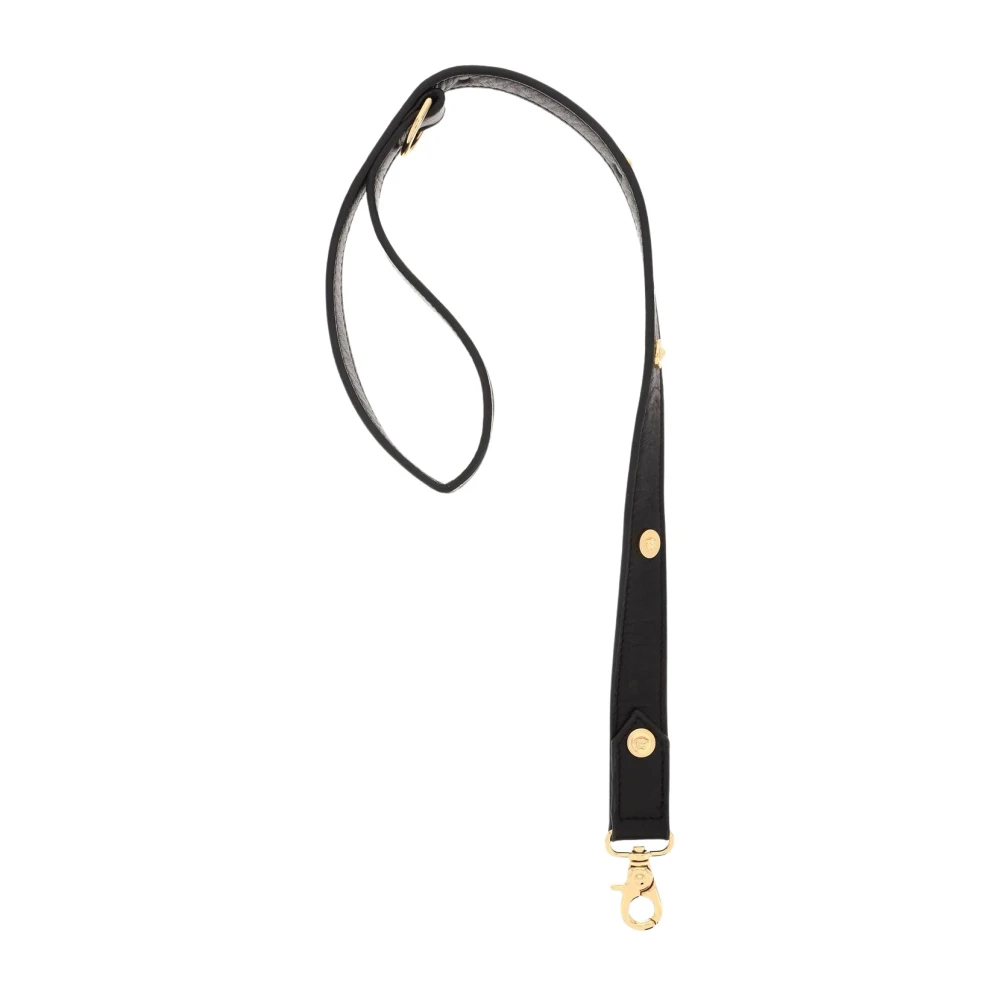 Versace Leren riem met Medusa studs Black Unisex