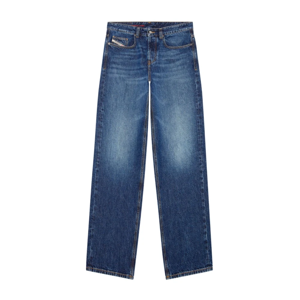 Diesel Men's Blue Straight Fit Jeans, W32, 2001 D-Macro Relaxed Jeans