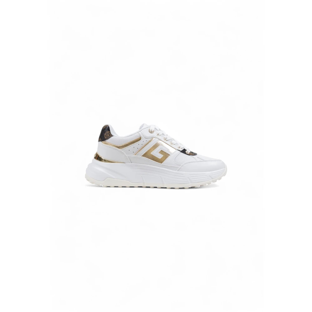 Guess , Sneakers, Female, White, 7 Uk, Modern Metallic Trainers For Women