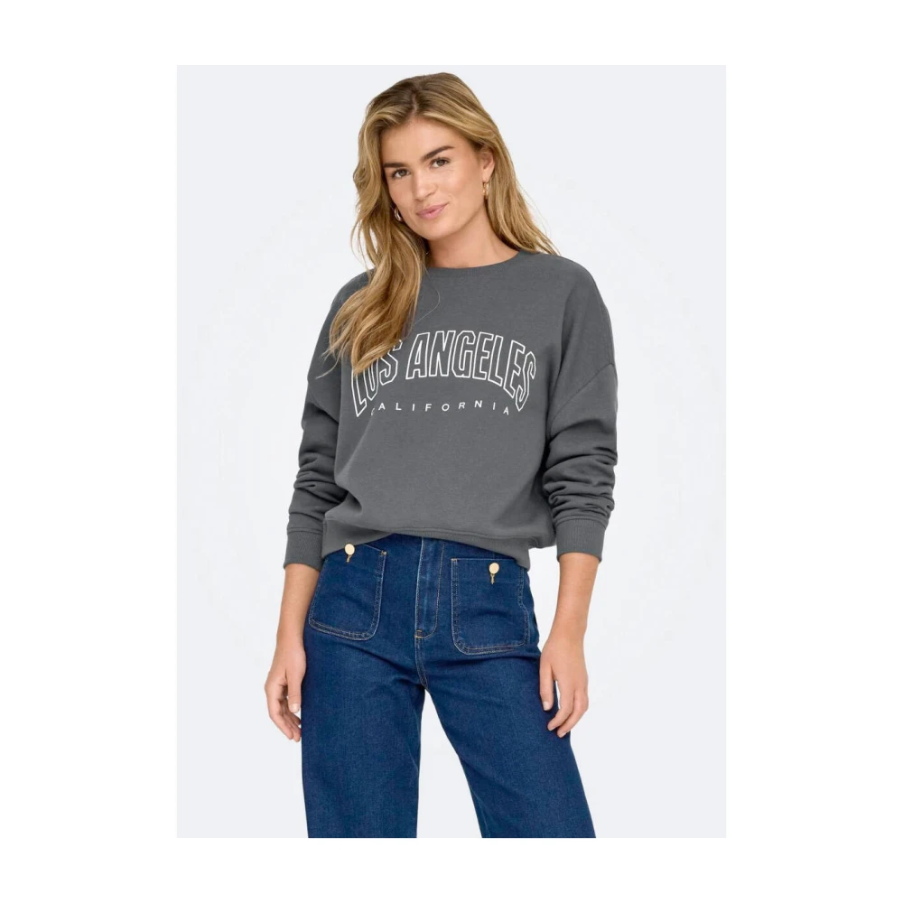 Only Leven Crew Lange Mouw Sweatshirt Blue Dames