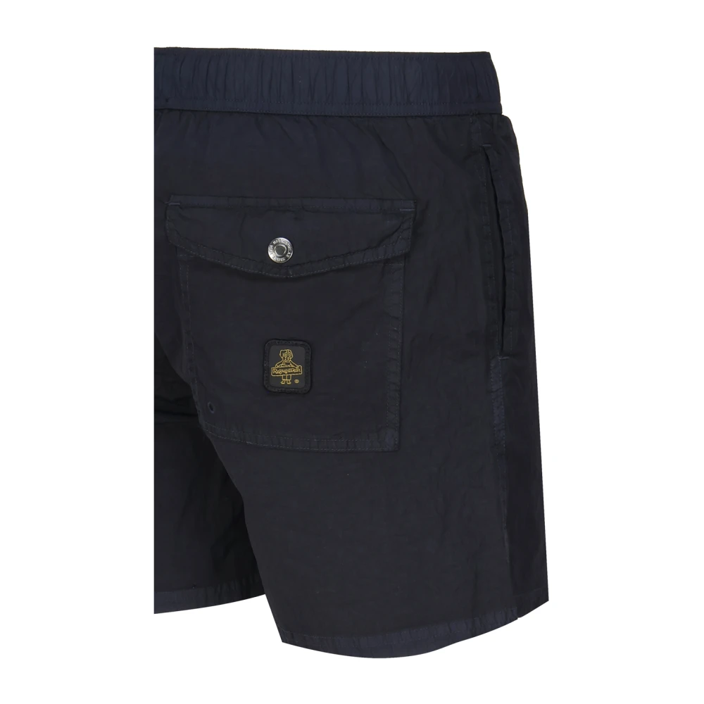 RefrigiWear Marineblauwe Nylon Shorts met Magneetzak Blue Heren