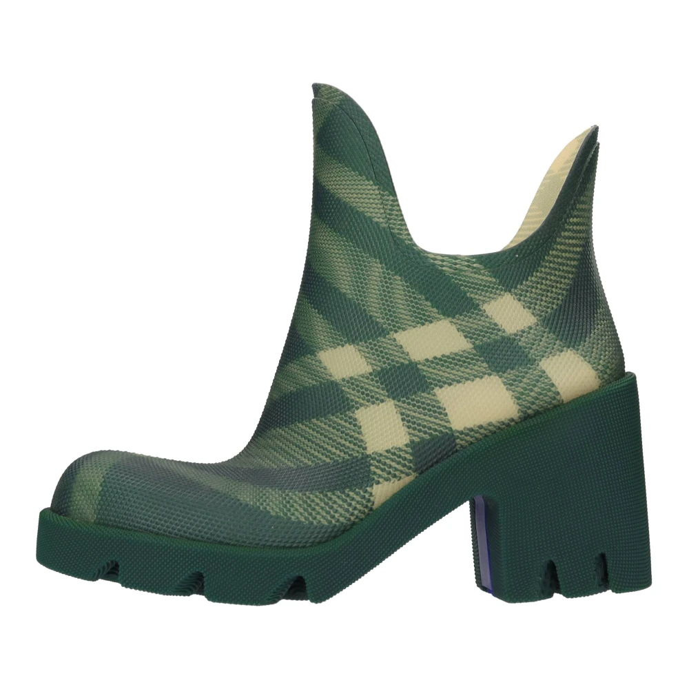 Burberry Kvinno Grön Skor Dam, 37 Eu, Marsh Ankelboots Med Klack