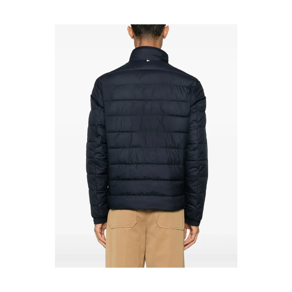 Hugo Boss Middernachtblauwe Rits Voorkant Buitenkleding Blue Heren