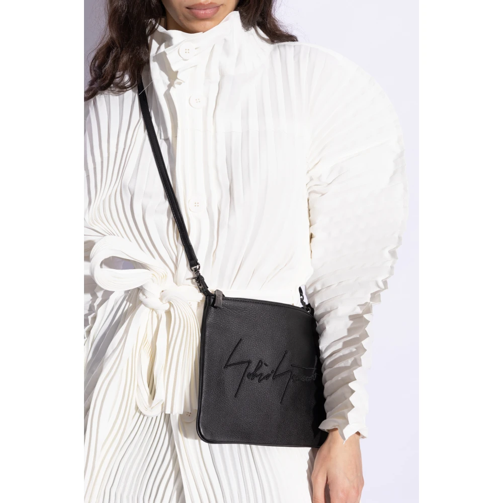 Yohji Yamamoto Schoudertas met logo Black Heren