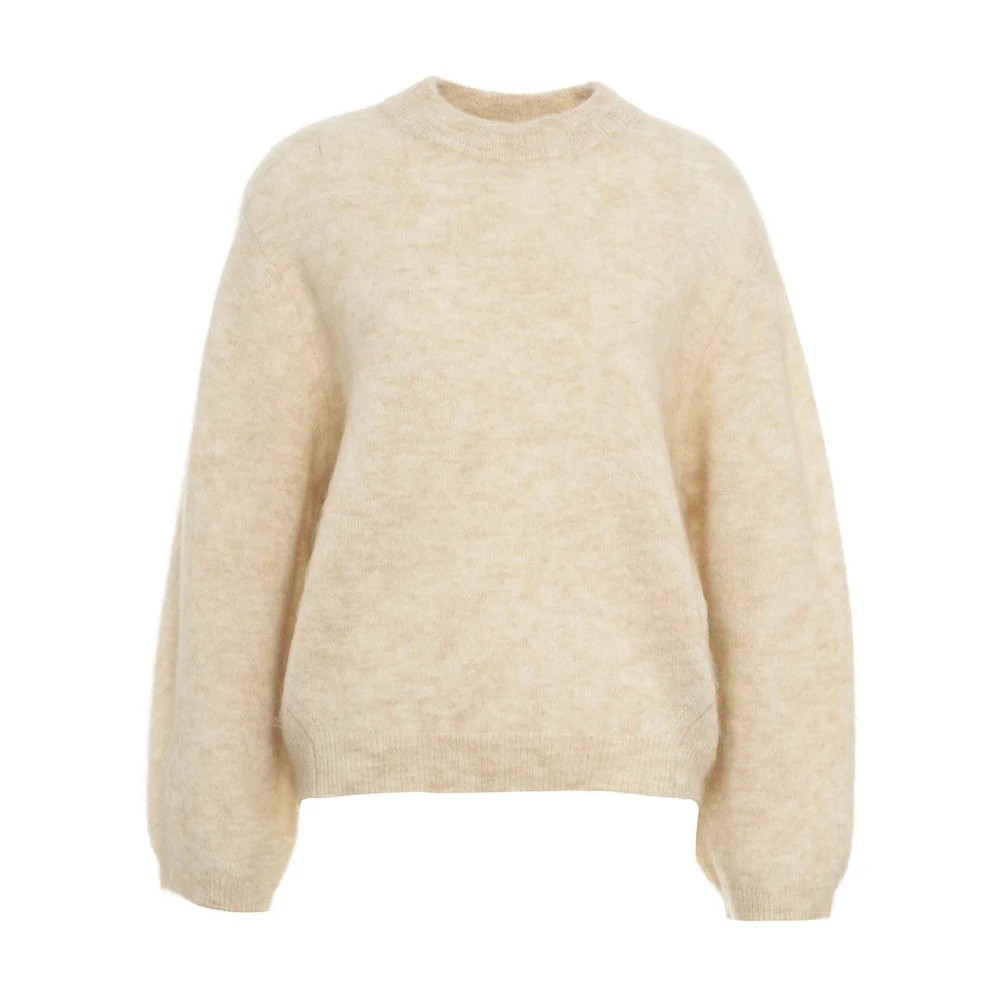 Second Female Beige Mohair Pullover Gebreide kleding Second Dames Beige Dames