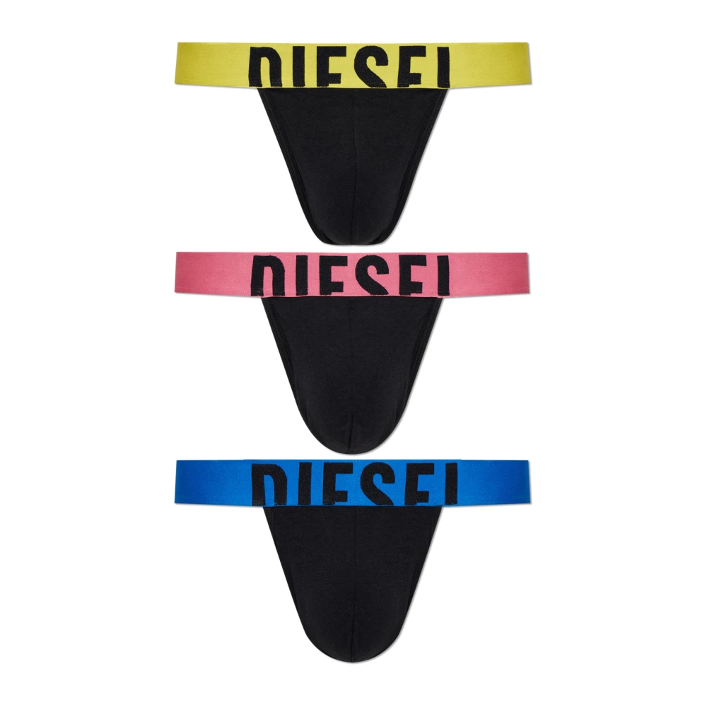 Diesel Mannelijk Zwart Ondergoed Heren, M, Katoen, Fritz-D-Pop Jockstrap Drie-Pack