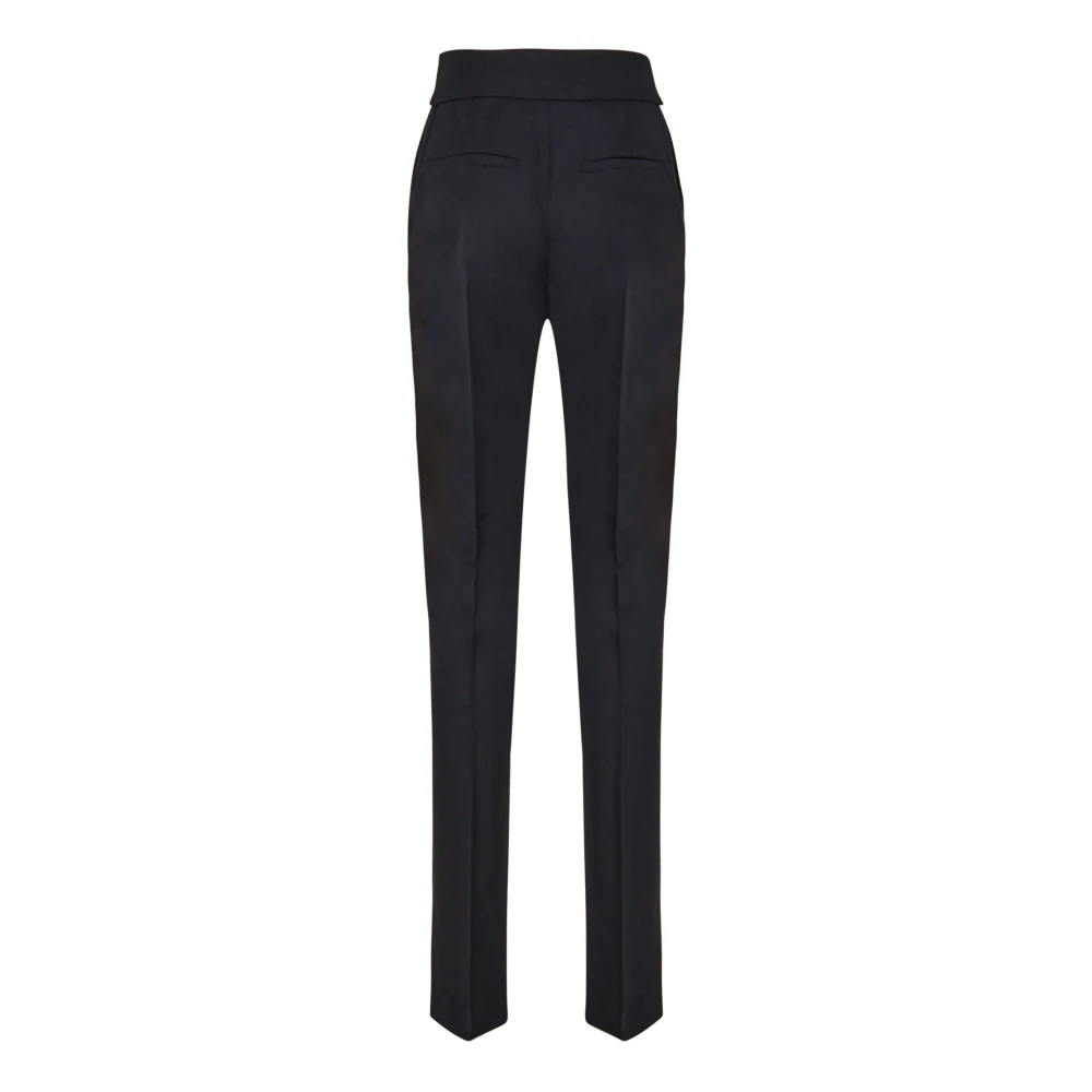 Jacquemus Zwarte Katoenen Hoge Taille Broek Black Dames