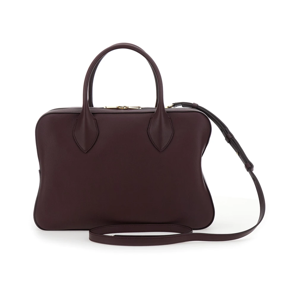 Salvatore Ferragamo Stella Bordeaux Handtas met Afneembare Schouderband Red Dames