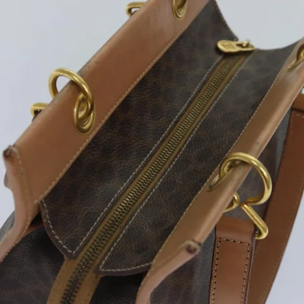 Celine Vintage Pre-owned Canvas handbags Brown Dames