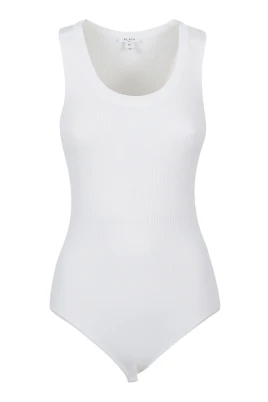 Sleeveless Ribbed Knit Bodysuit
