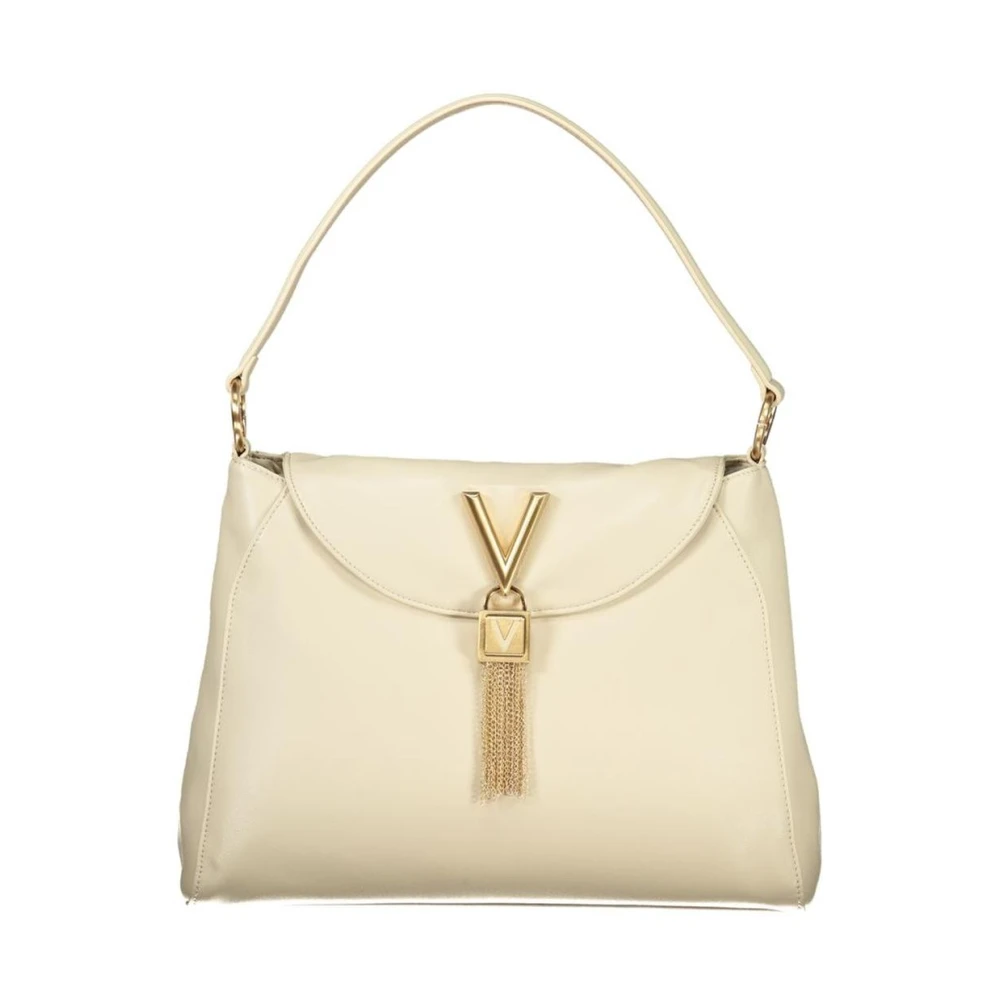 Valentino Women's Beige Shoulder Bags, One Size, Polyethylene Handbag With Textured Finish