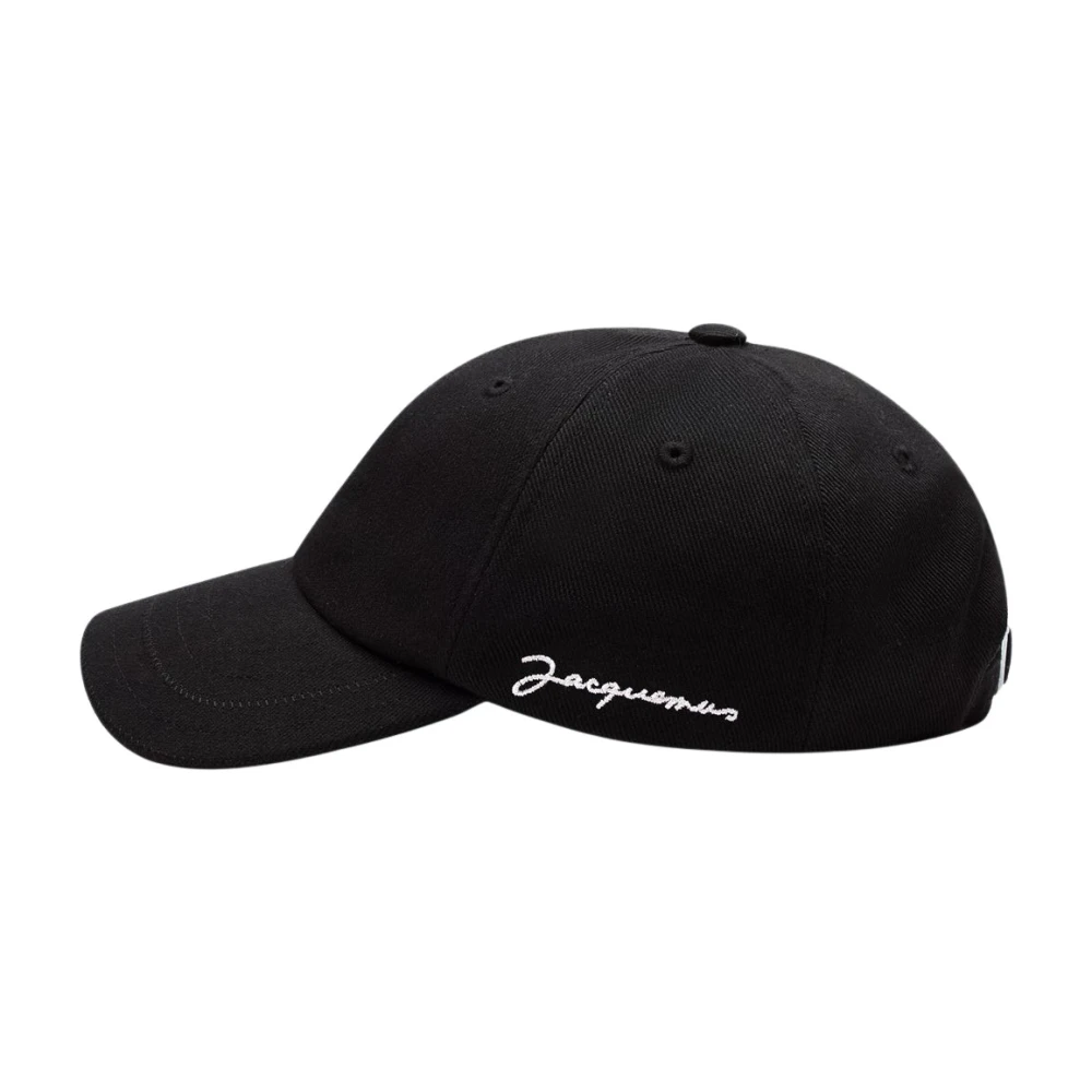 Jacquemus Zwarte Baseballpet Exclusieve Pasvorm Black Heren
