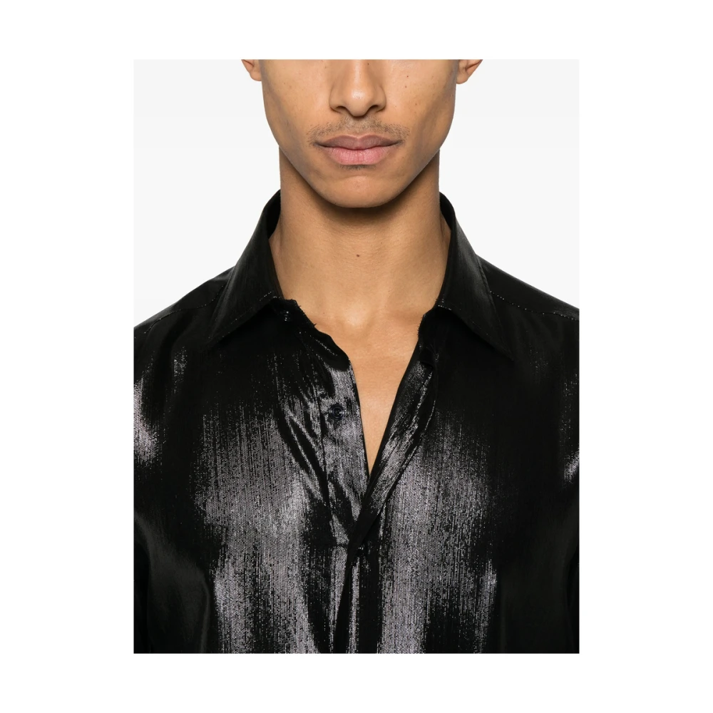 Tom Ford Zwarte Overhemd met Knopen en Manchetten Black Heren