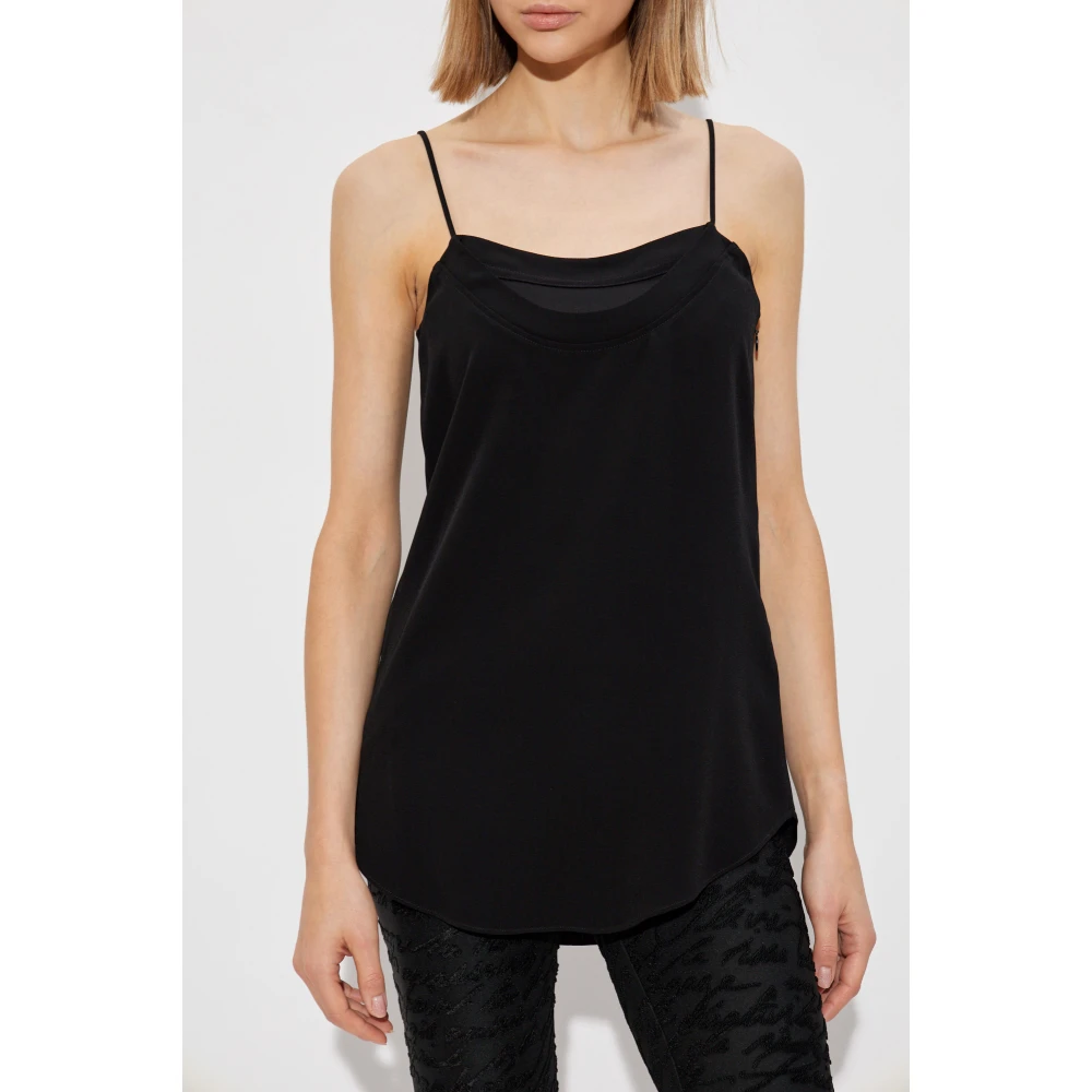 Balmain Mouwloze top Black Dames
