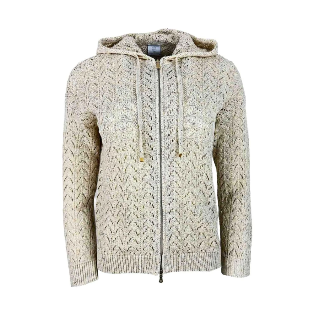 Eleventy Women's Beige Cardigans - Cardigans - M- Knitwear