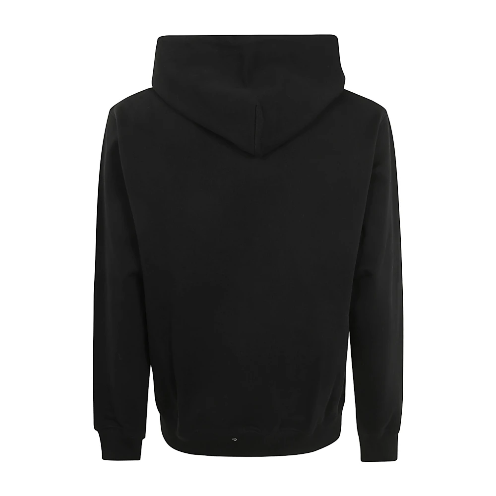 Drole de Monsieur Klassieke Zak Slogan Hoodie Black Heren