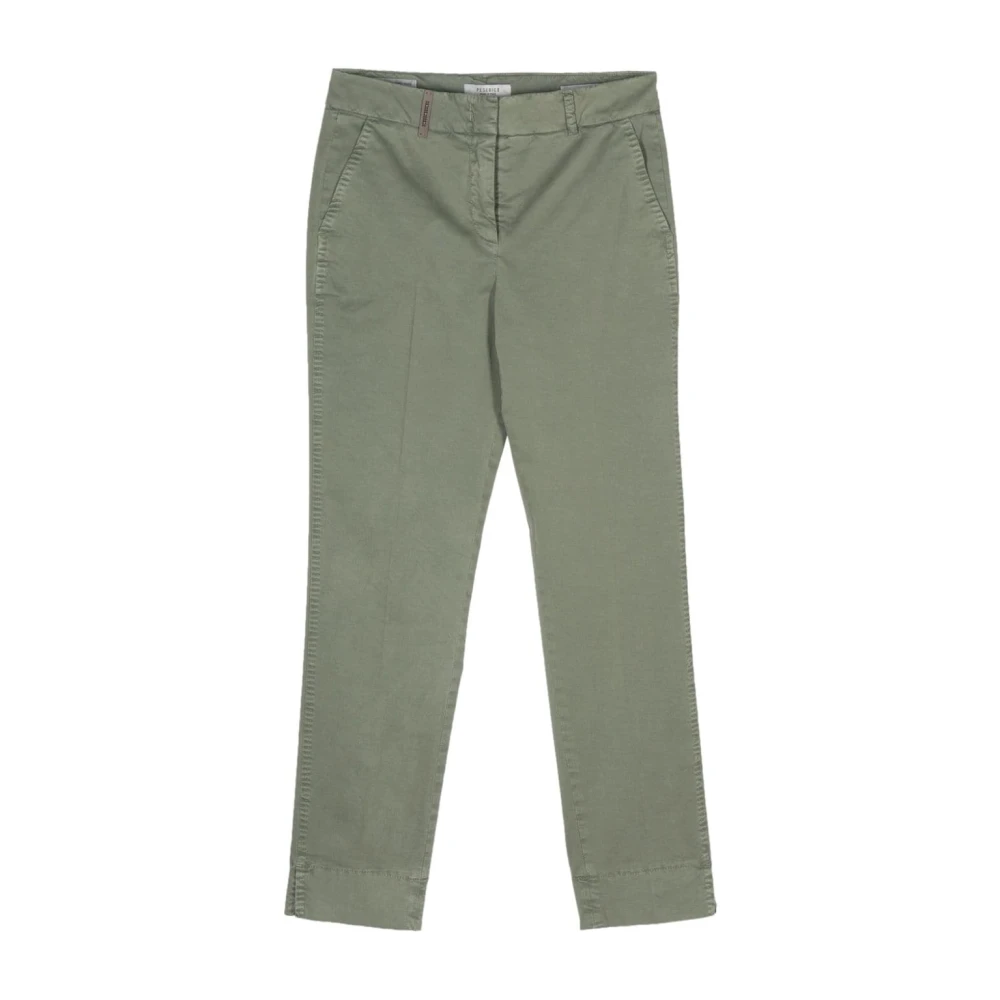 PESERICO Groene broek met stijl Green Dames