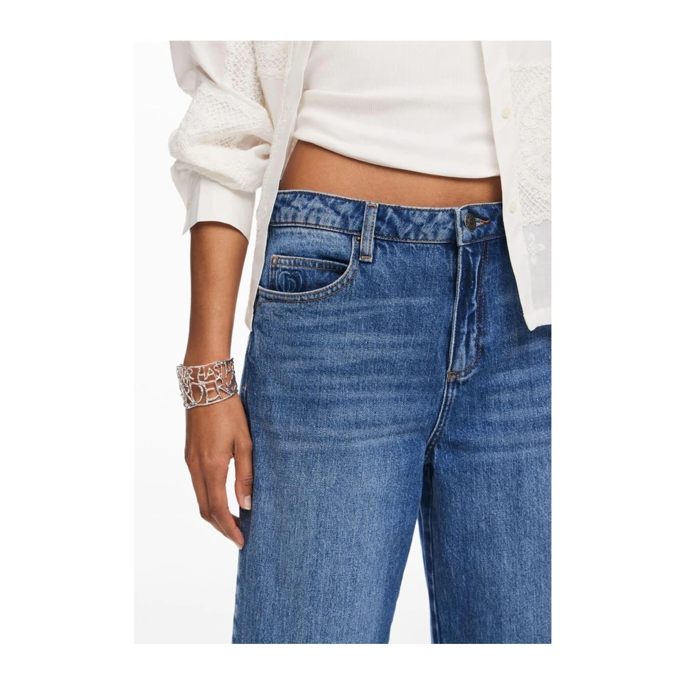 Desigual Katoenen Jeans & Pant met Elastaan Blue Dames