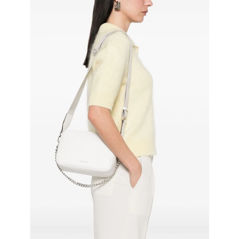 Michael Kors Witte Schoudertas Elegante Stijl White Dames