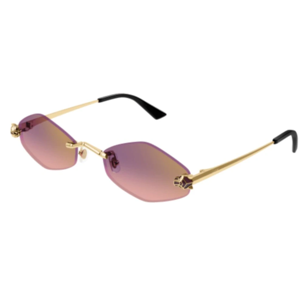 Cartier Yellow Sunglasses, Unisex, 55 Mm, Panthère Sunglasses