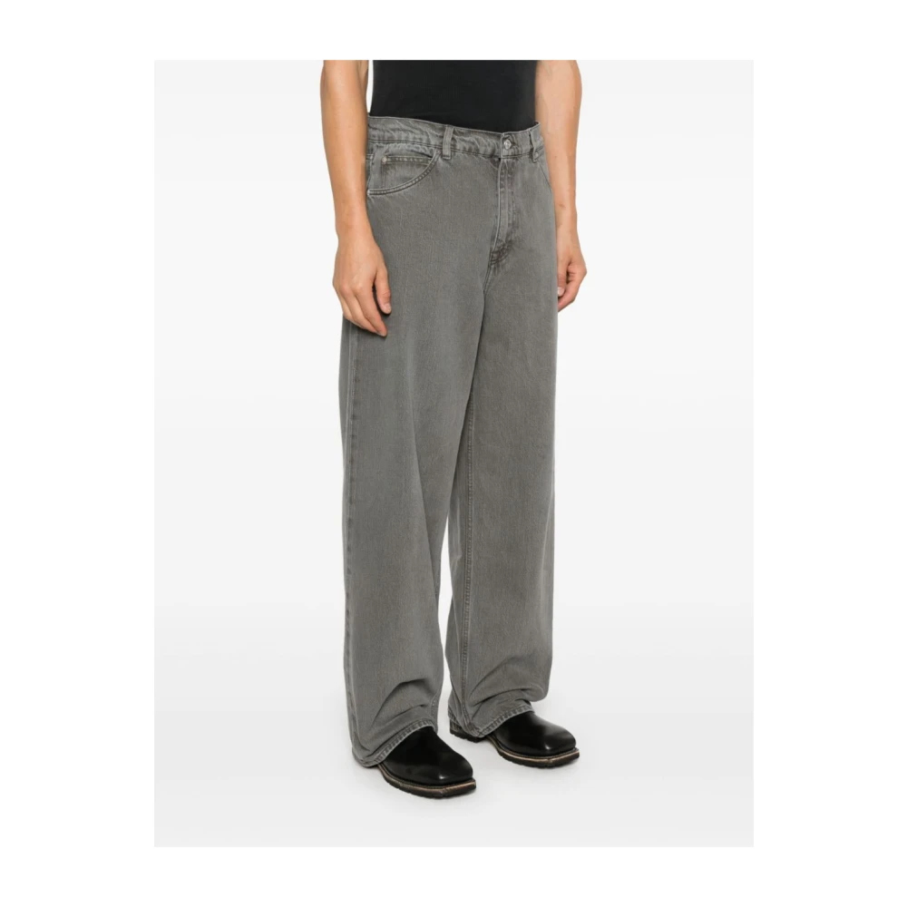Our Legacy Wijde Pasvorm Aluminium Tint Jeans Gray Heren