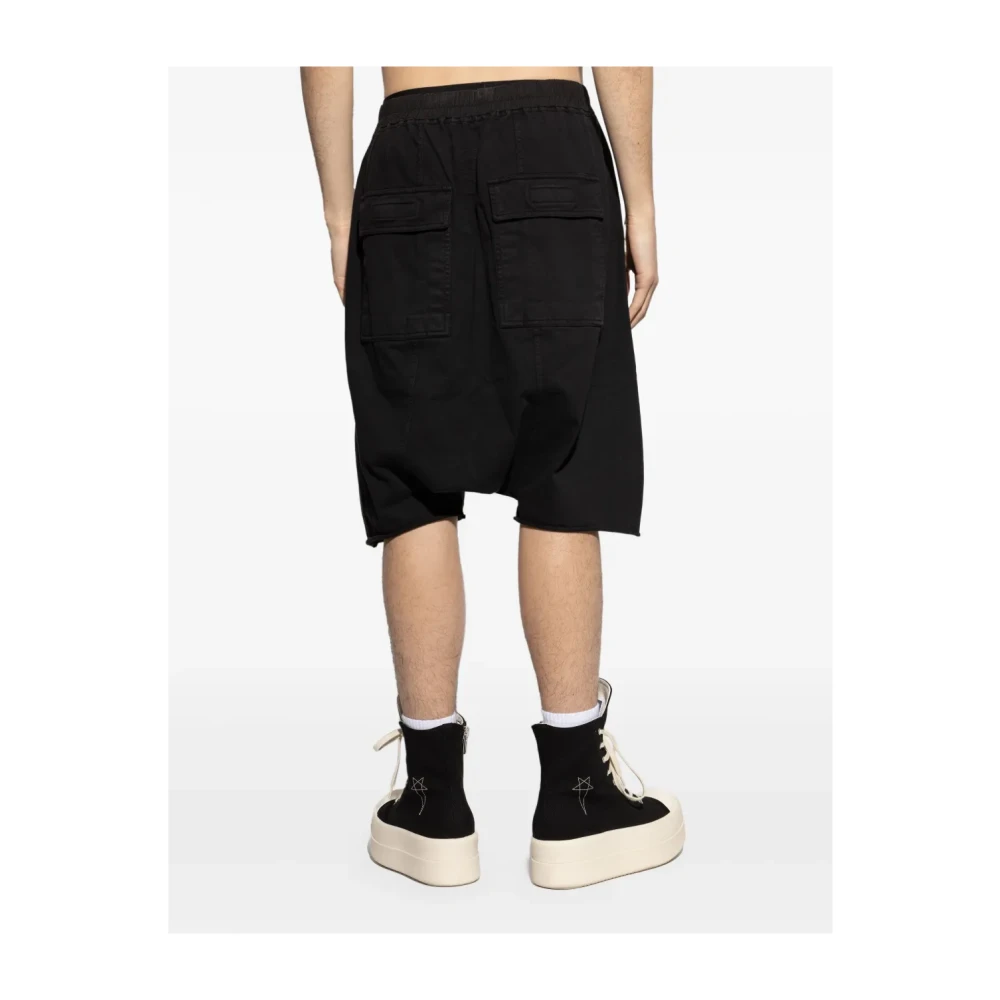 Rick Owens Zwarte Trekkoord Pods Broek Black Heren