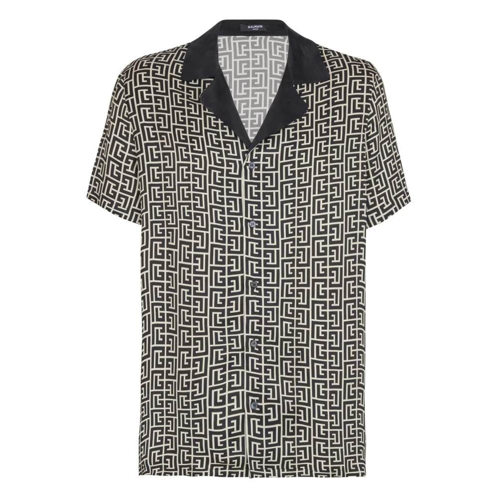Balmain Black Short Sleeve Shirt - Male - Short Sleeve Shirts - L - Shirts