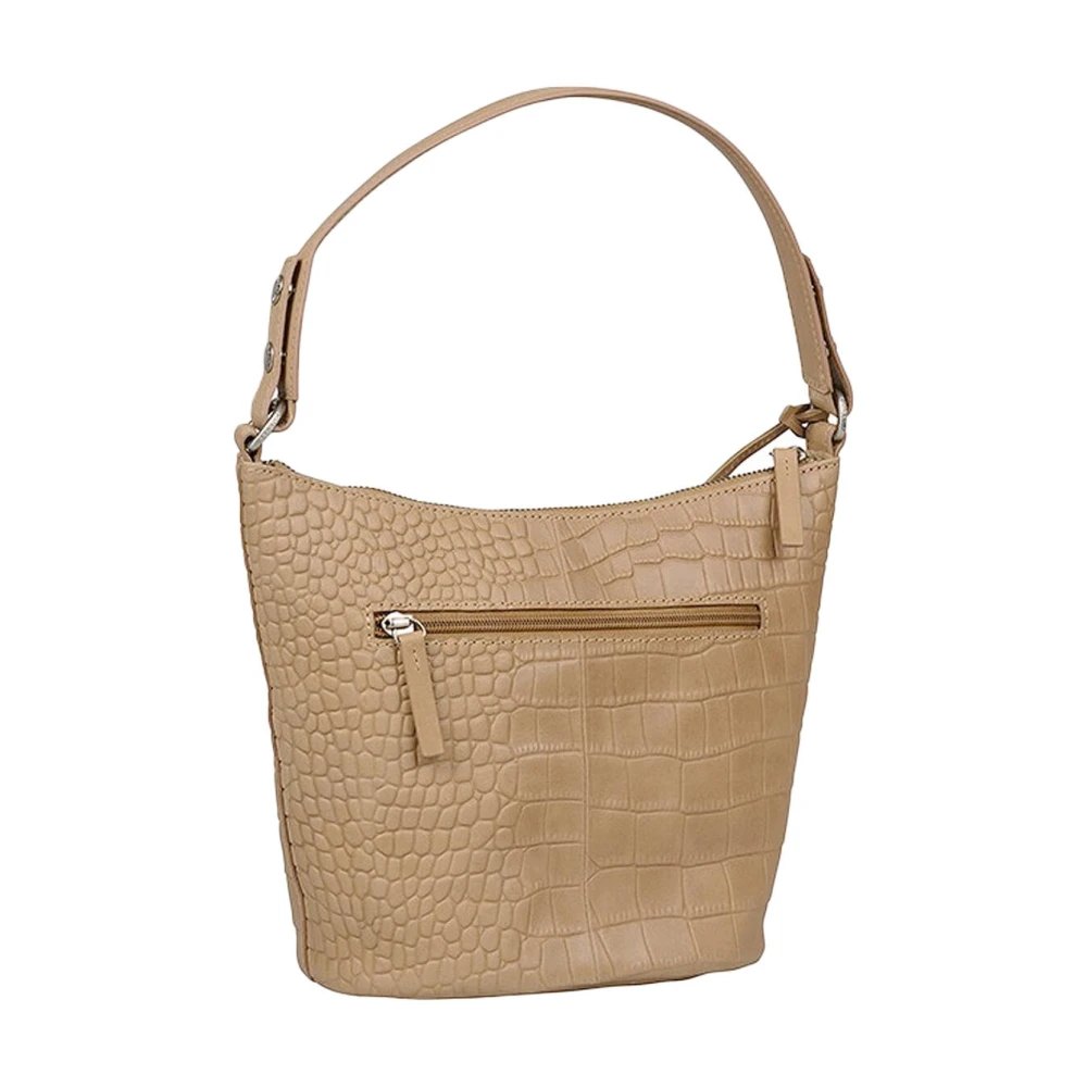 Burkely Klassieke Leren Tas Beige Dames