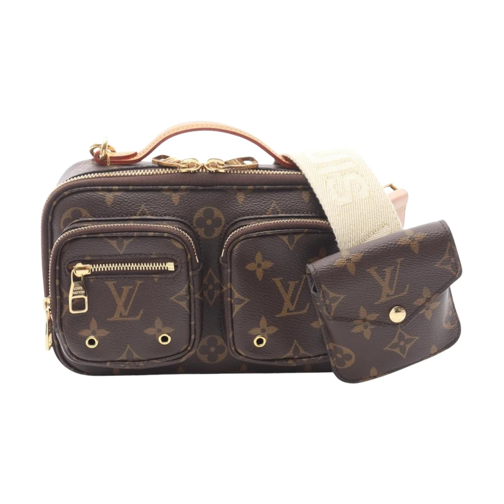 Louis Vuitton Vintage Women's Brown Pre-Owned Monogram Canvas Utility Crossbody Bag With Pouch