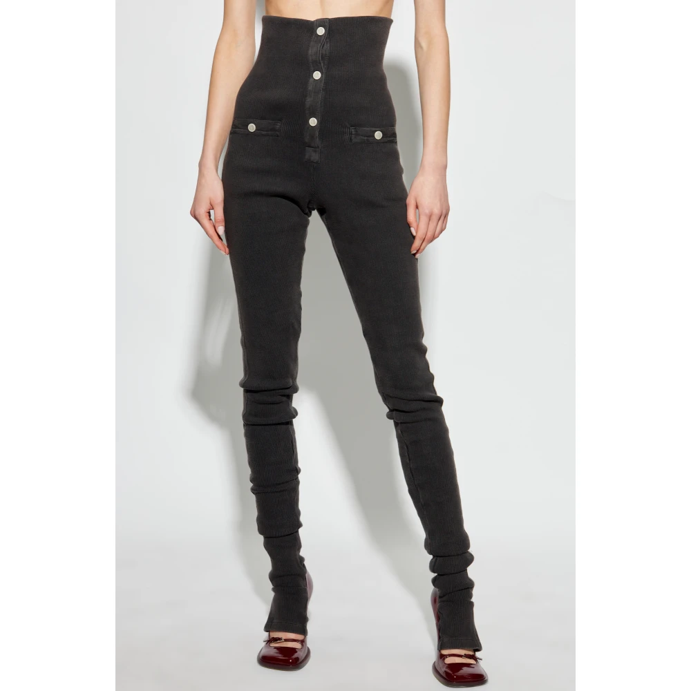 The Attico Geribbelde broek Gray Dames