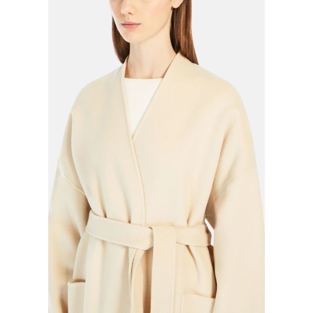 Max Mara Weekend Wikkeljas van zuivere wol Beige Dames