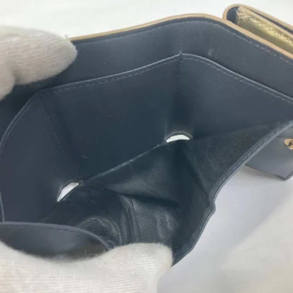 Dior Vintage Pre-owned Leather wallets Yellow Dames