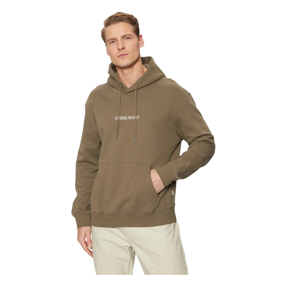 Guess Heren Hoodies Regular Fit Katoen Green Heren