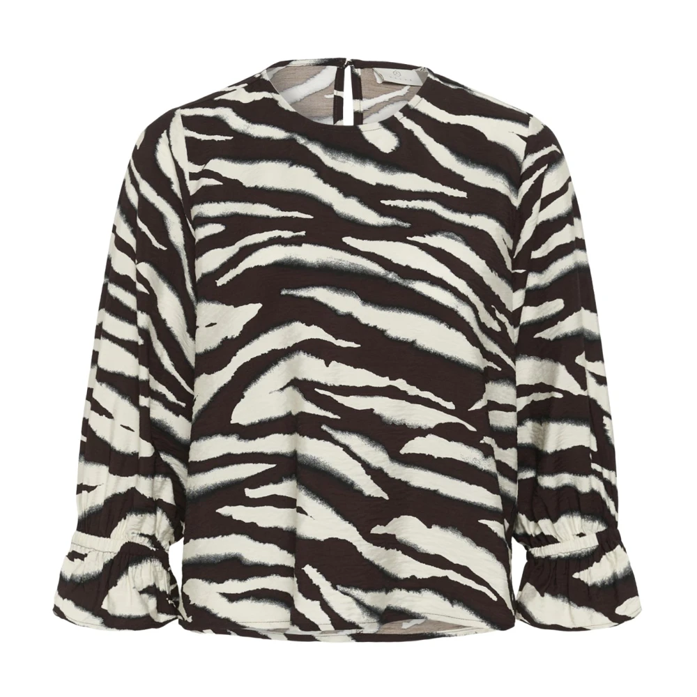 Kaffe Damen Marron Langärmelige Bluse, Viky - Bild 3