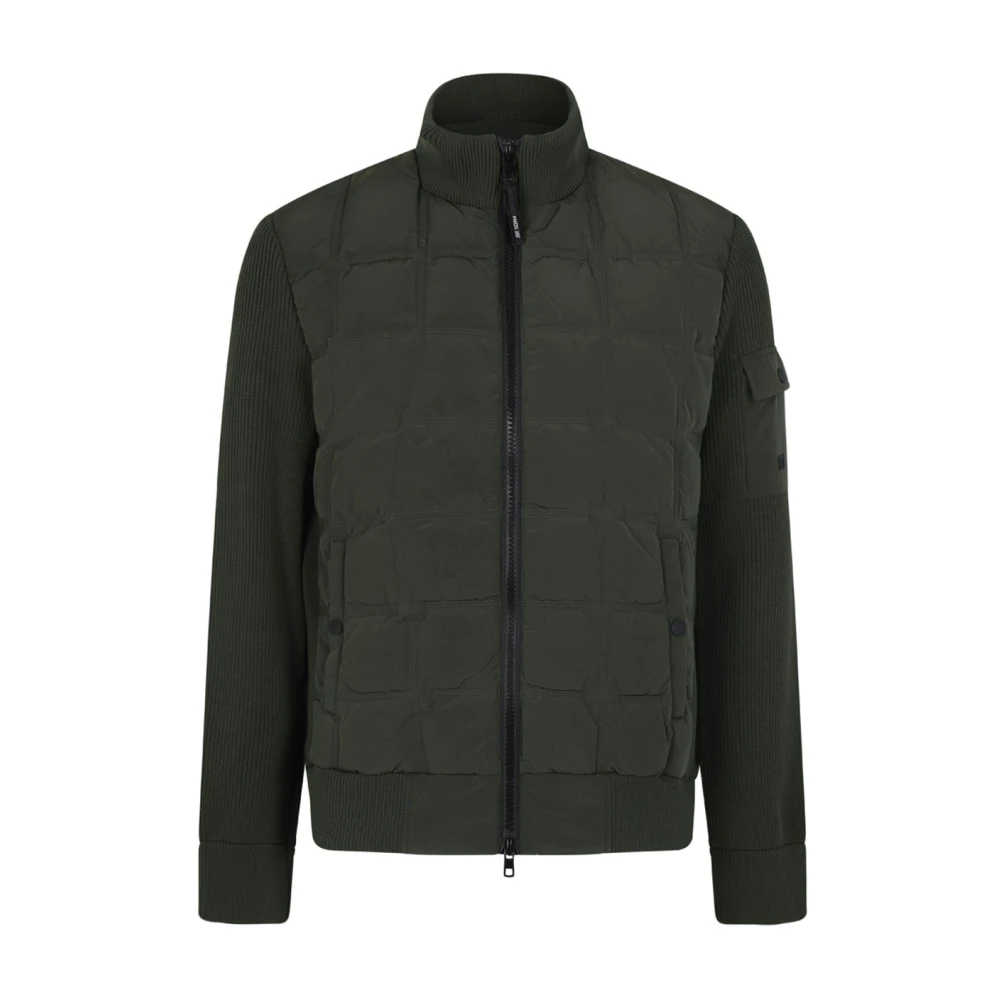 Pmds Groene Gewatteerde Jas met Jumper Mouwen Green Heren