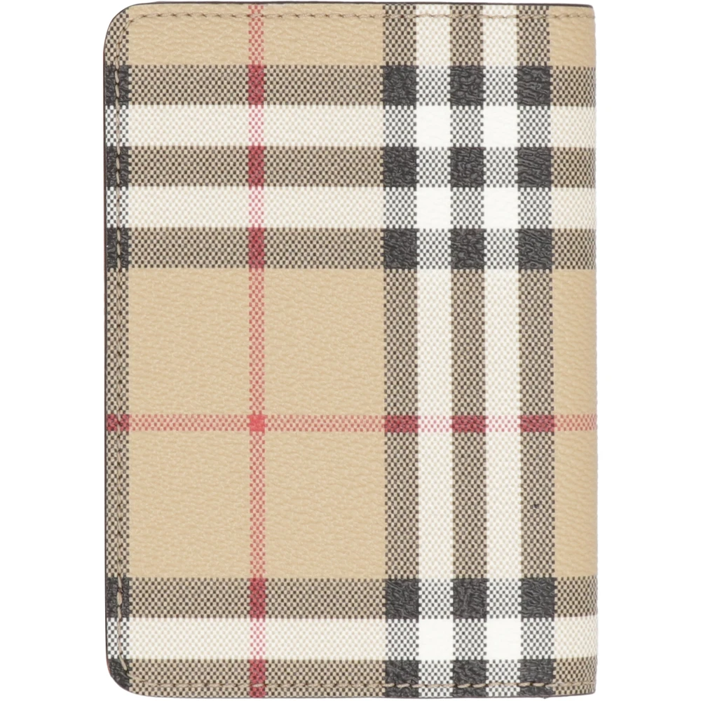 Burberry Paspoorthouder met geruit motief Beige Dames